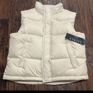 Ralph Lauren Womens Cream Down Vest Size Petite Small